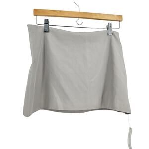 Reformation x Laura Harrier Charchi Skirt Gray Silver Silk Lined Mini NWT Size 8